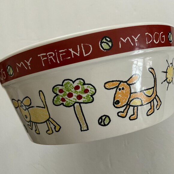 ROOM CREATIVE Color Me Happy Dog Dish Large - Picture 5 of 5